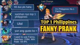 TOP 1 PHILIPPINES FANNY PRANK 🇵🇭 | FANNY PRANK | MLBB