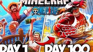 ฉันเอาชีวิตรอดใน Minecraft One Piece เป็นเวลา 100 วันในฐานะลูฟี่นี่คือสิ่งที่เกิดขึ้น