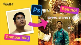 Menagis Squid Game Tengok Poster Aku Ni | Photo Manipulation