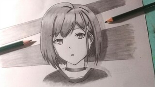 Menggambar cewe anime | speed drawing anime