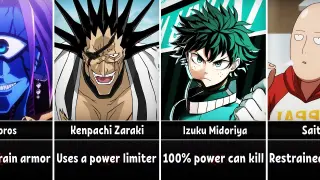 Anime Characters who Limit Their Powers