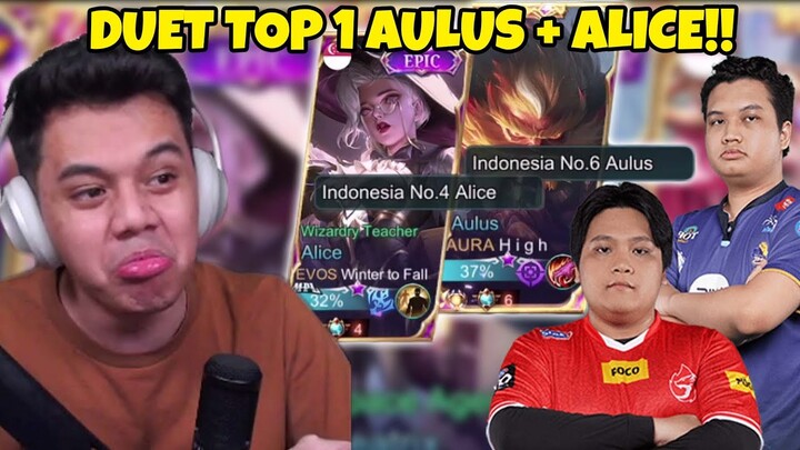 GENDONG TOP 1 AULUS + TOP 1 ALICEE!! TOP GLOBAL JG BISA DI GENDONG!! - Mobile Legends