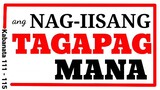 Ang TAGAPAGMANA ( 111 - 115 )