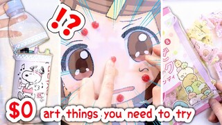 $0 Art things you need to try!? - PIMPLE POPPING GAME!? and more