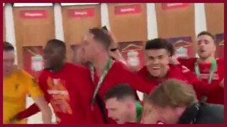 Liverpool players Carabao Cup Winning Celebrations | Locker Room Celebration