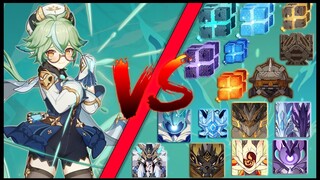 Main DPS Sucrose Against All World Bosses In The Game - Genshin Impact