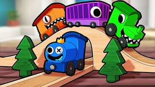 RAINBOW FRIENDS TRAIN WORLD! (Wooden Railway)