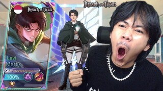 REVIEW SKIN LEVI MARTIS ATTACK OF TITAN X Mobile legends