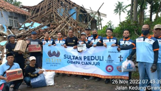 hotel Sultan and Residence jakarta, peduli gempa cianjur