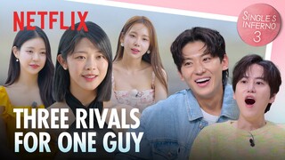 Three women fight for paradise with the same guy | Single's Inferno 3 | Netflix [EN]