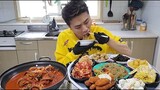 꽃돼지 자고일어나서 낙지볶음 정식 한식먹방[korean food]mukbang Eating show 吃播