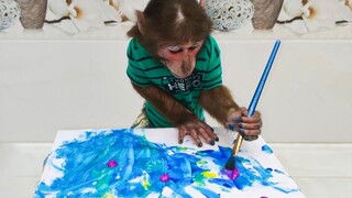 [Động vật] Chú khỉ YoYo vẽ tranh dễ như ăn kẹo!