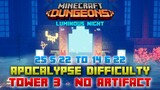 The Tower 3 [Apocalypse] No Artifact Challenge, Warrior Build, Minecraft Dungeons