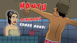 Hantu Penunggu Kamar Mandi - Arwah Berendam di Bak Mandi - Kartun Horor Lucu