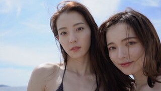 【自购】投敌！歌查德冥黑三姐妹 宫原华音&坂卷有纱清凉写真集《美丽反派》花絮DVD