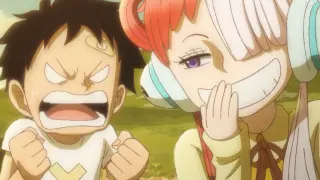 They are so cute! The young Luffy Corps and the red-haired daughter Uta, someone can stand it! ?
