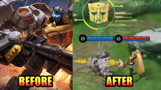 Roger "Grimlock" Ugly🤦‍♂️ Transformers Skin | Expectation Vs Reality | MLBB