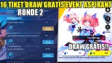 CARA MENDAPATKAN 16 TIKET DRAW GRATIS EVENT ASPIRANT RONDE 2!! PANEN SKIN EPIC - Mobile Legends