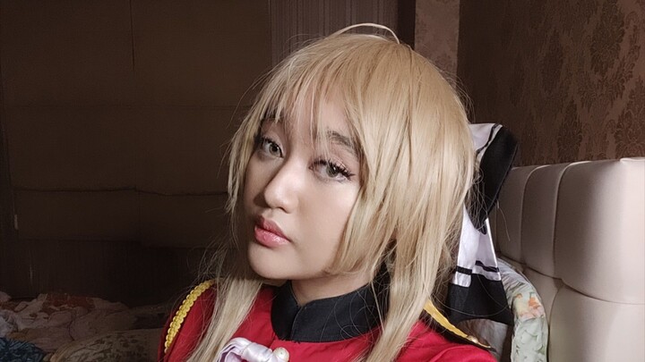 My cosplay at Impactnation 2022 as Sento Isuzu from Amagi Brilliant Park! Wig was so heavy though..