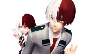 [MMD x MHA] Todoroki & Fem! Todoroki - Burnt Rice