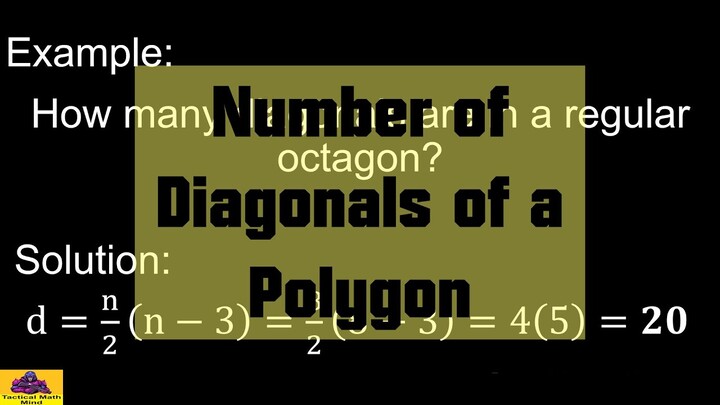 Number of Diagonals of a Polygon | Math Tutorials