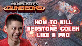 How To Kill Redstone Golem Like a Pro - Minecraft Dungeons