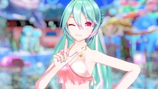 【Radio Happy】 Rendering kartun 2D (Baju Renang Hatsune)