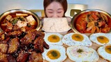 ASMR 이것이 한식이다!! 된장찌개 김치찌개 두루치기 계란후라이 밥🍚 리얼먹방 :) Korean cuisine MUKBANG