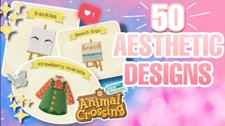 50 AESTHETIC CUSTOM DESIGNS // ANIMAL CROSSING NEW HORIZONS