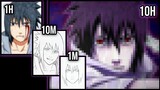 Drawing CHALLENGE | 1M 10M 1H 10H | UCHIHA SASUKE [ Naruto Shippuden ]