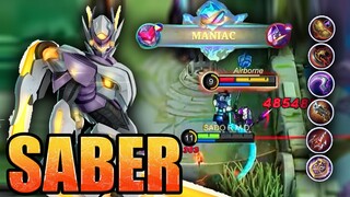 HEHE NOT BAD SABER HYPER BEST BUILD FULL DAMAGE - SUPREME SABERT - SABER GAMEPLAY 1VS4 | MLBB | RMD