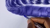 Bagaimana cara menggambar kesan mewah dengan pulpen? Maka Anda harus bekerja keras pada detail tekst