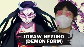 Don't mess with Nezuko | Demon Slayer | White Board Fan Art.