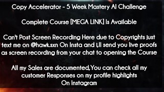 Copy Accelerator  course - 5 Week Mastery AI Challenge download