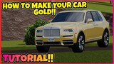 HOW TO MAKE YOUR CAR GOLD!! || Greenville Tutorial || Greenville ROBLOX