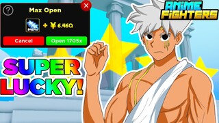 DEI VÁRIOS MAX ROLL COM SUPER LUCKY NO NOVO MAPA DO ANIME FIGHTERS!!