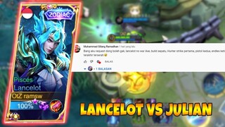 HARDGAME LANCELOT VS PRO JULIAN, BANG COBA LANCELOT PAKE BUILD FULL DAMAGE,