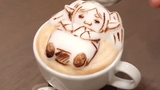 Seni latte kopi Fufu yang super imut dari "The Buried Florian"!