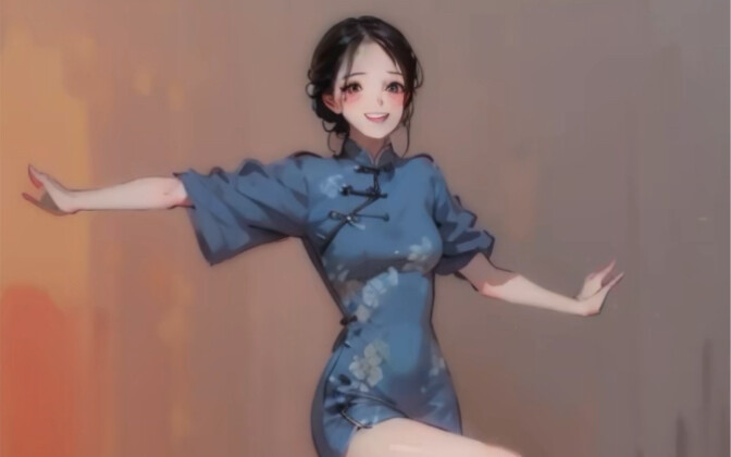 Ai Animation | Múa sườn xám phong cách mực