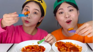 Pororo TTeokbokki Mukbang Mì đen #mukbang #asmrngon