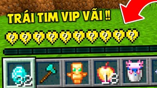 THỬ THÁCH SINH TỒN VÀ SỞ HỮU TRÁI TIM LUCKYBLOCK TRONG MINECRAFT !! *TRÁI TIM VIP VÃI*