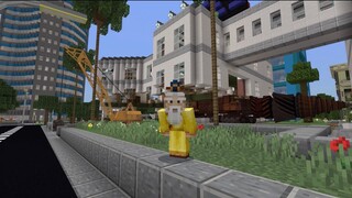 Minecraft / Destroying A City With Drills | Craftable Construction Trucks By Lifeboat Part 2