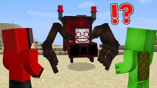 We Found Scary Choo Choo Charles in Minecraft JJ & Mikey @maizen @nico-mc @cashminecraft @SmirkyYT