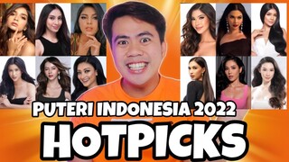 ATEBANG REACTION | PUlTERI INDONESIA 2022 FIRST HOTPICKS MEGA FAVORITES #puteriindonesia2022