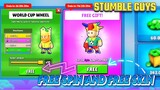 Stumble Guys New Free Skin 😱 Free World Cup Spin 😱 Super Fan Skin #stumbleguys