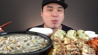 Thánh ăn hàn quốc mukbang ăn Banglak Kalguksu, Bossam  #mukbang #asmr
