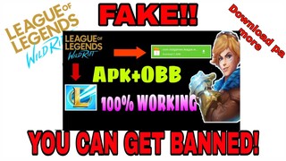 Don't Download League of Legends Wild Rift Apk !! (You Can Get Banned!)