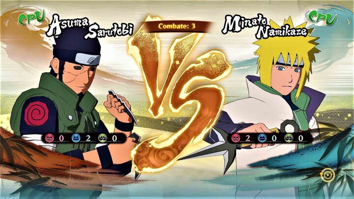 Asuma Sarutobi VS Minato Namikaze Naruto Shippuden: Ultimate Ninja Storm 4