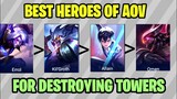 AOV:WHICH HEROES CAN BREAK THE TOWER FAST!! ARENA OF VALOR BANGLADESH