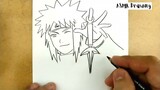 ASMR DRAWING minato , from manga naruto / how to draw minato